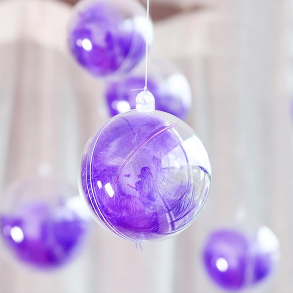 100mm 20 Pieces Transparent Decorative Baubles to Fill